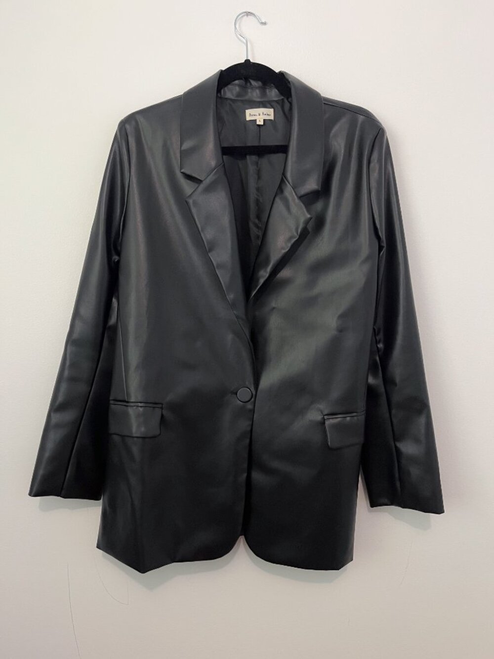 Aaron &‎ Amber Faux Leather Blazer Jacket